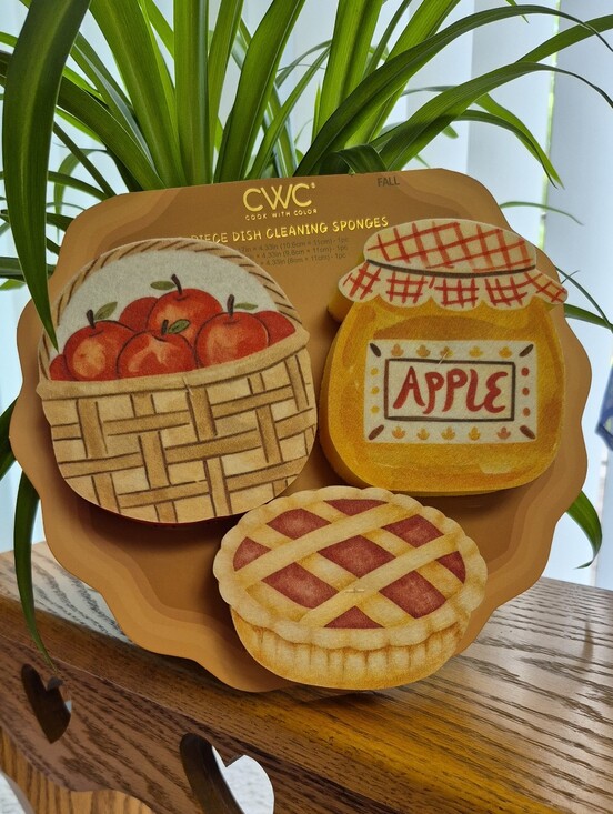 Other - CWC Fall Apple Kitchen Dish Cleaning Sponges - 3pc. BRAND NEW WITH TAGS